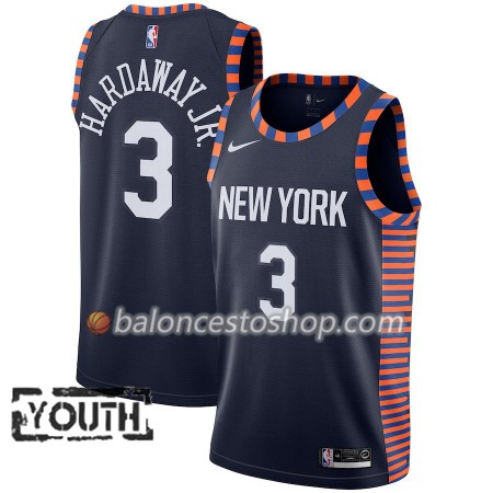 Camiseta Niños NBA New York Knicks Tim Hardaway Jr 3 2018-19 Nike City Edition Navy Swingman